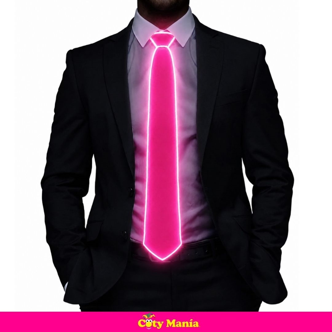 Corbata Luminosa Led Risky Fucsia