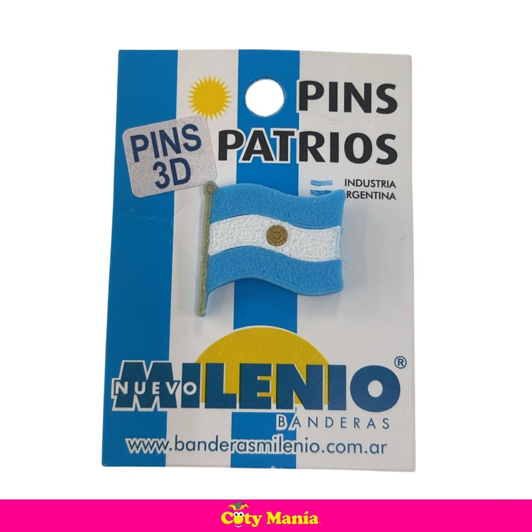 Escarapela Pins Plástico 3D Bandera