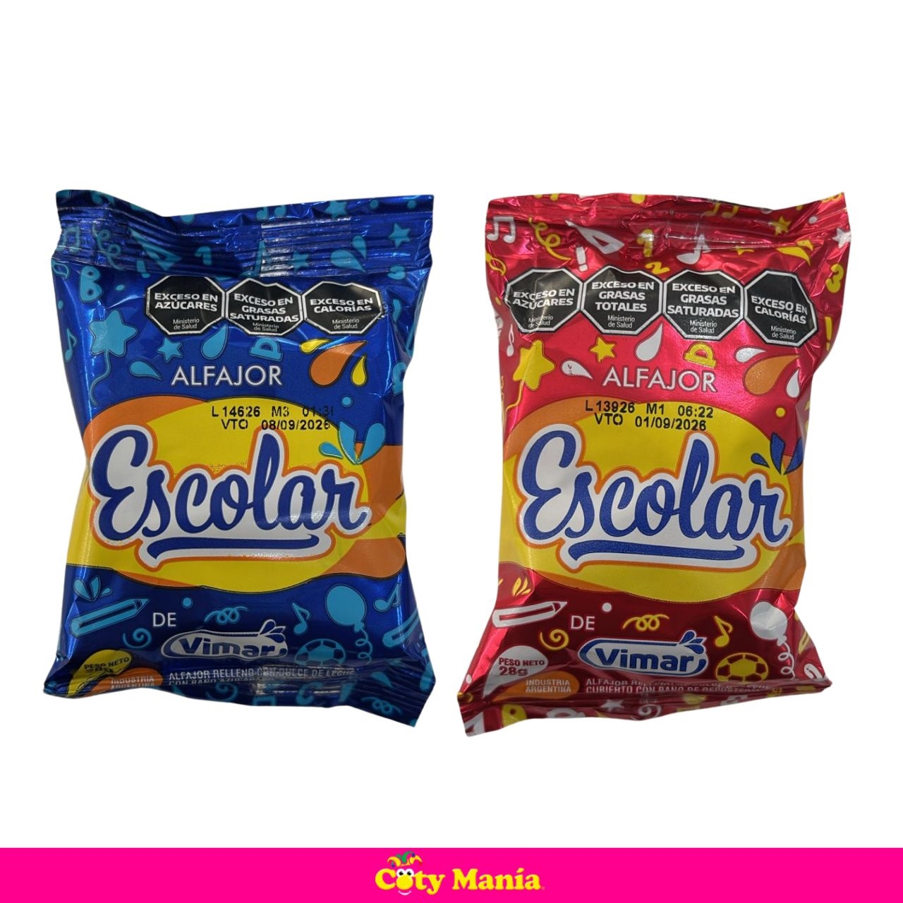 Alfajor Escolar Simple Surtido