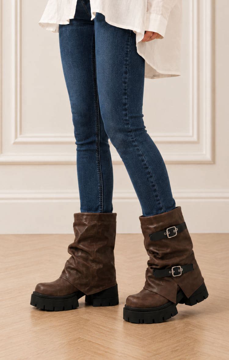BOTAS BELLA - MARRON NEGRO