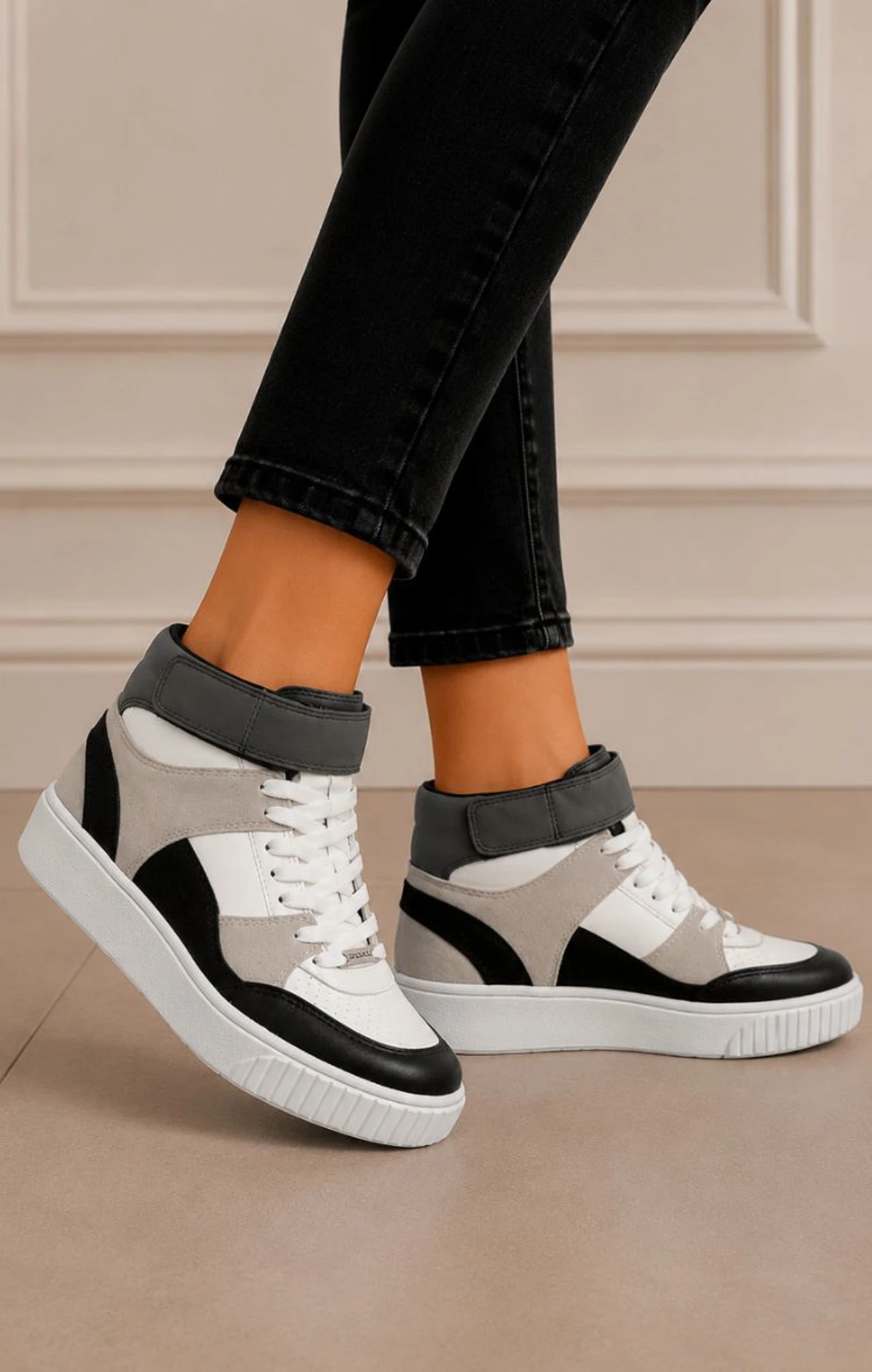 ZAPATILLAS KATY - BLANCO NEGRO